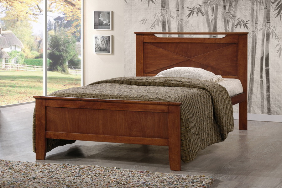 Baxton StudioDemitasse Brown Wood Contemporary Twin Size Bed